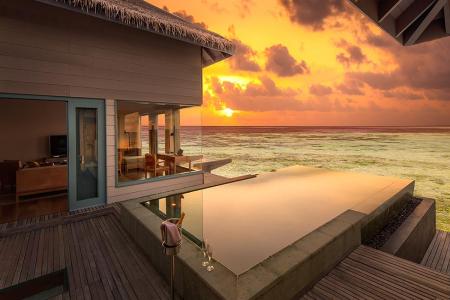 Sunset Overwater Villa with Pool